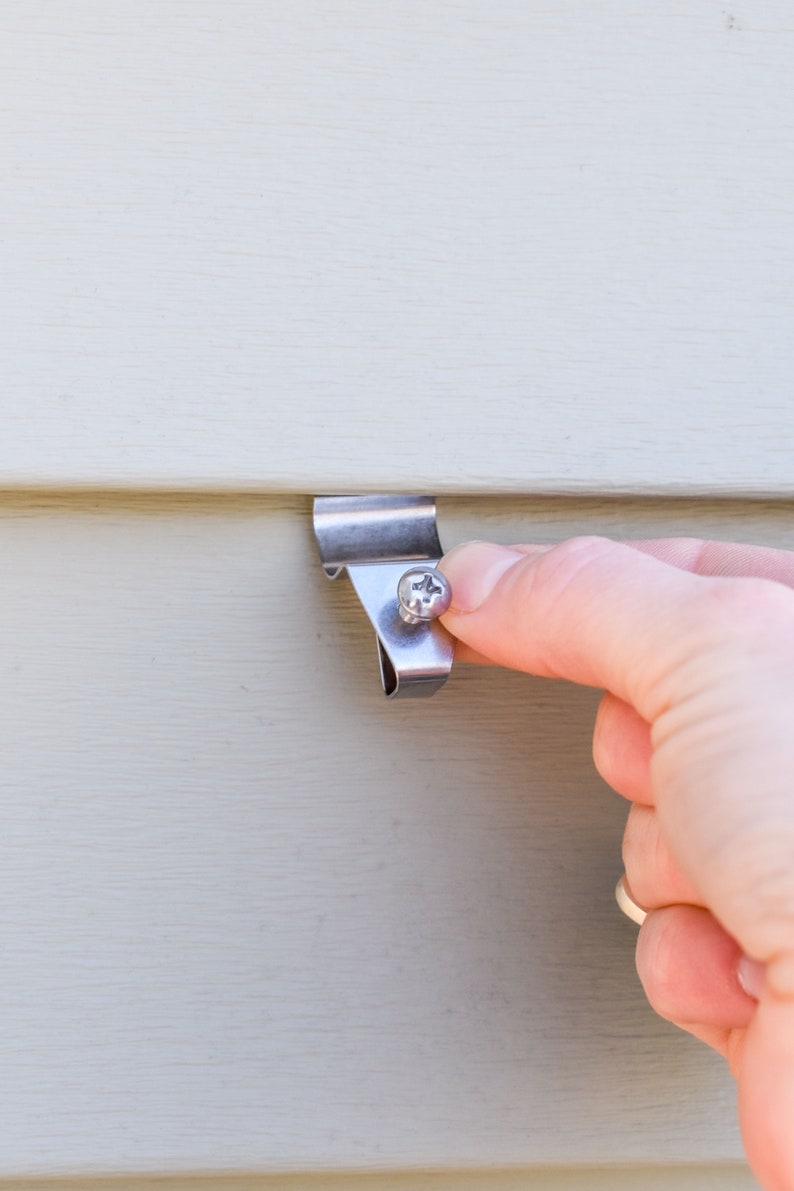 6 PC screw Style JMT Vinyl Siding Hook Hangers, Outdoor Hook, Siding