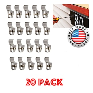 20 PC -Screw Style JMT Vinyl Siding Hook Hangers, Outdoor Hook, Siding Hanger, Security Camera Siding Mount, Siding Clip