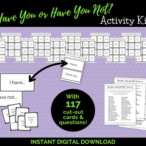 Haben Sie jemals Spiel, drucken und schneiden Sie Karten, digitaler Download, Alzheimer-Aktivität, Demenzpflege, druckbar, Gesprächsstarter, sozial