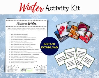 Winter Activity, Printable PDF, Reminiscing Games, Memory Matching and Sorting, Dementia Care, Montessori