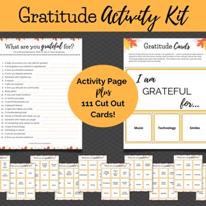 Kit de actividades de gratitud, apto para demencia, juegos de cartas, inicio de conversación, descarga digital, PDF imprimible