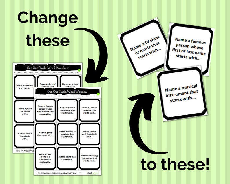 Word Games, Dementia Brain Games, Instant Download, Printable PDF