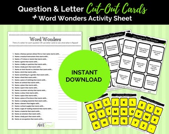 Word Games, Dementia Brain Games, Instant Download, Printable PDF, Montessori, Alzheimer's Activity, Memory Care, Life Enrichment, Care Home