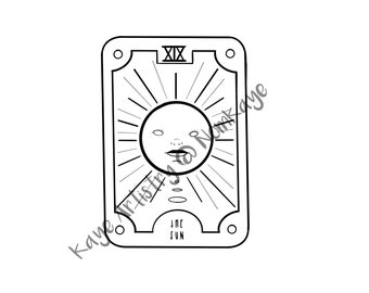 The Sun Tarot PNG Digital Download