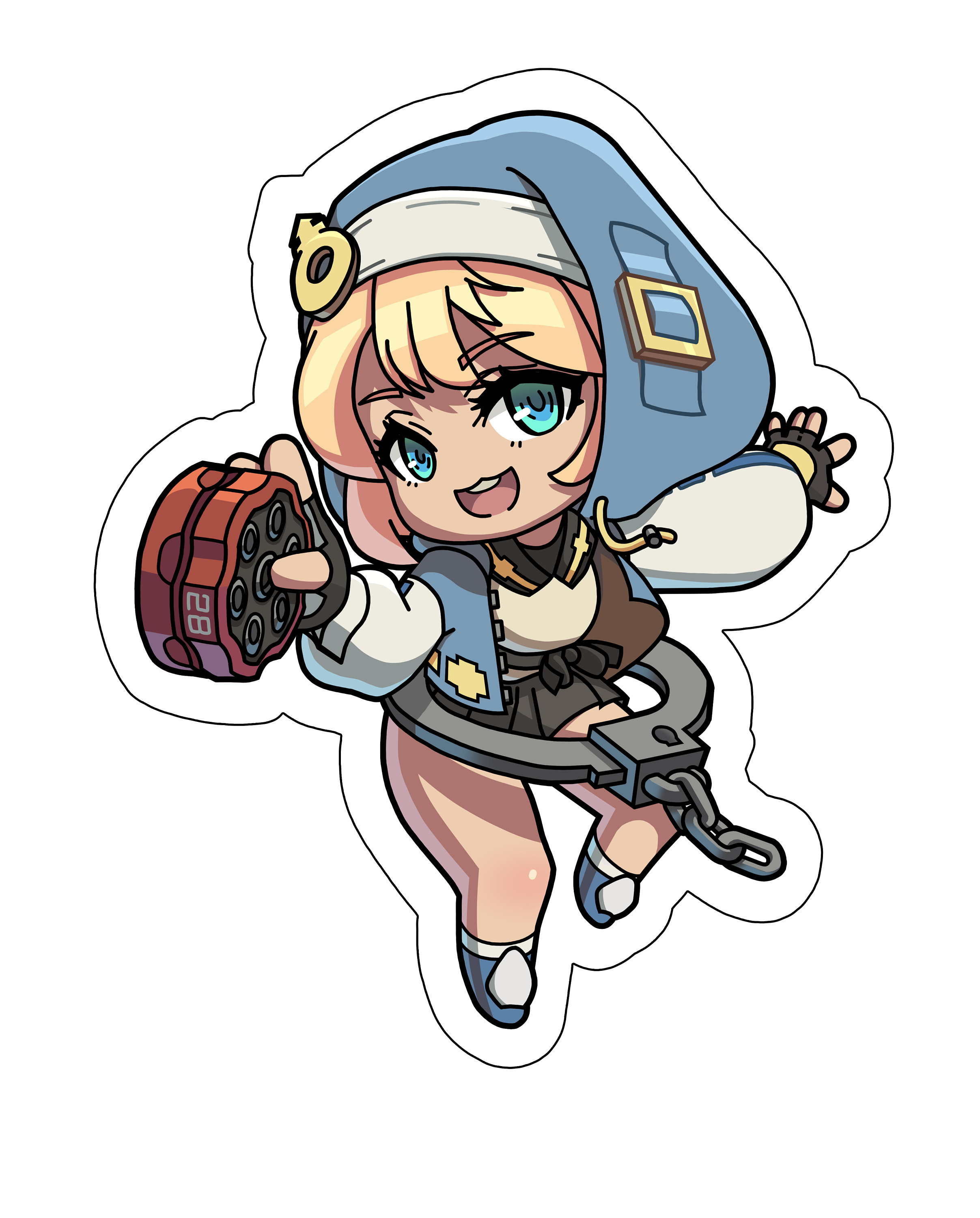 Bridget Guilty Gear season 2 Sticker for Sale by myartforyou12