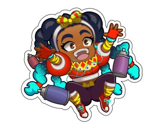 Street Fighter Stickers - Kimberly SF6 Chibi