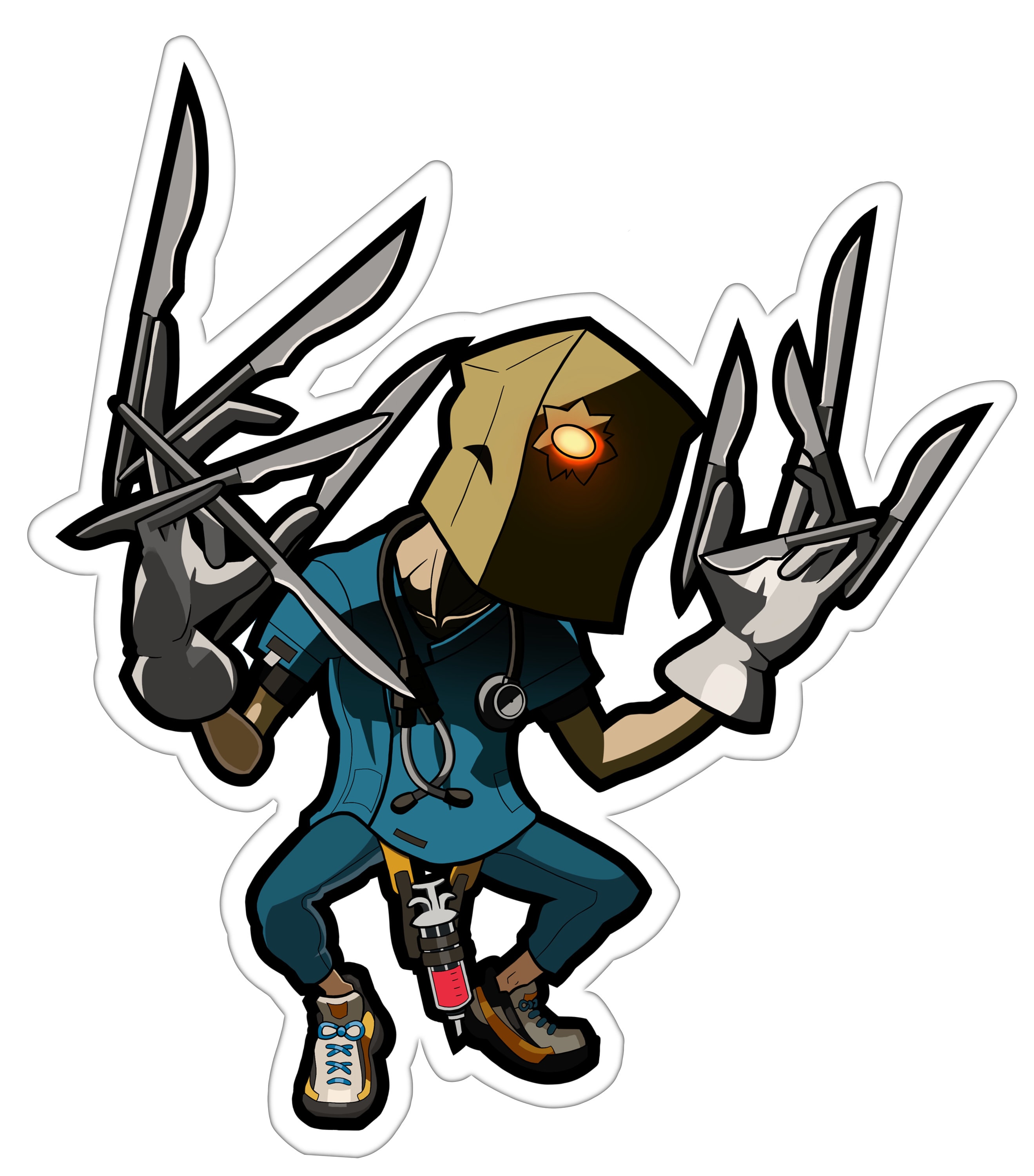 Guilty Gear Strive Stickers Faust Chibi Etsy Hong Kong