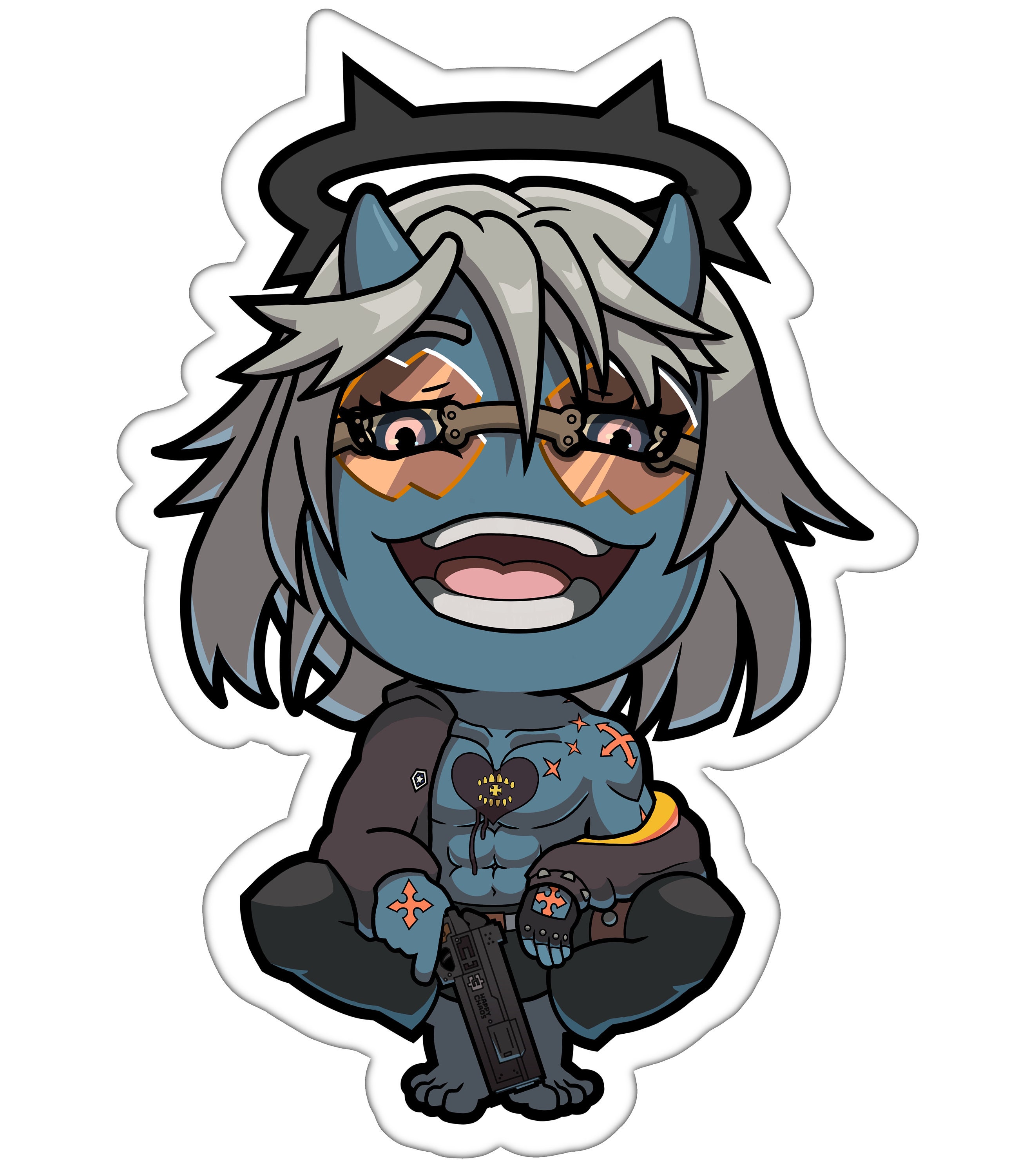 Guilty Gear Strive Stickers Happy Chaos Chibi Etsy UK