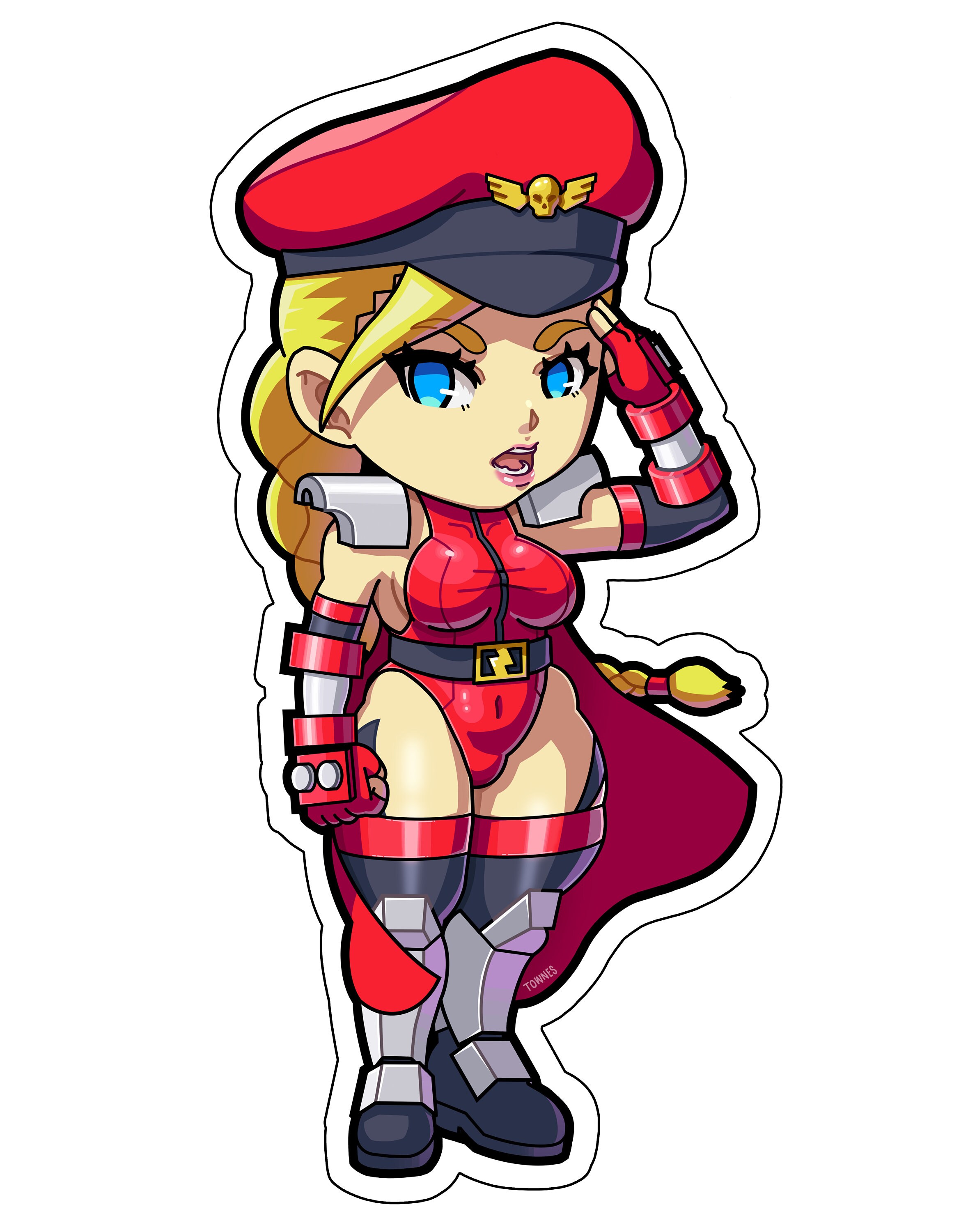 Cute Chibi Cammy SF6 T-Shirt - Video Games Lover - Sticker