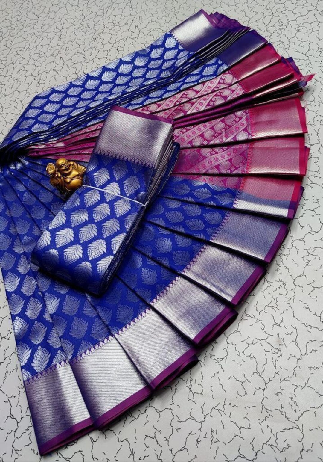 Amazing Silver Zari Saree /wedding Wear Silk Saree/party Wear Silk