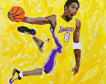 Kobe Bean Bryant Original LA Lakers Painting