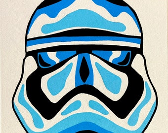 Blue Clone Trooper Original Star Wars Painting