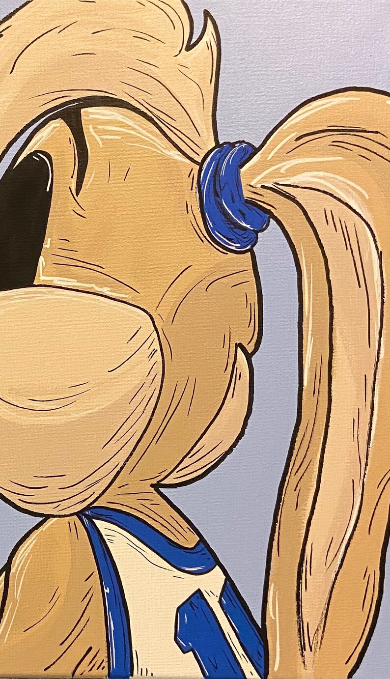 Bugs Bunny and Lola Bunny the Kiss Original Painting Etsy