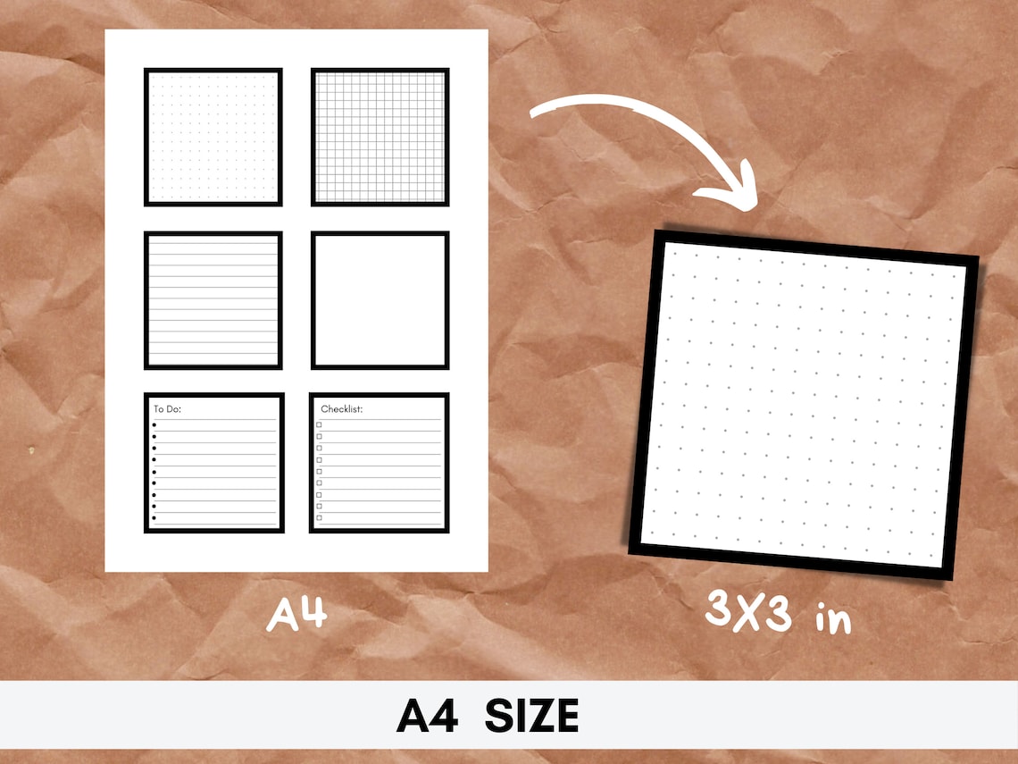 Printable Memo Pad Printable Memo Sheets Digital Download - Etsy