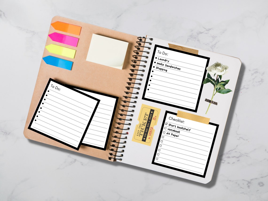 Printable Memo Pad Printable Memo Sheets Digital Download Etsy