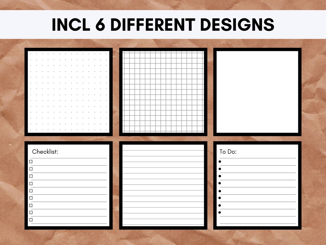 Printable Memo Pad Printable Memo Sheets Digital Download - Etsy
