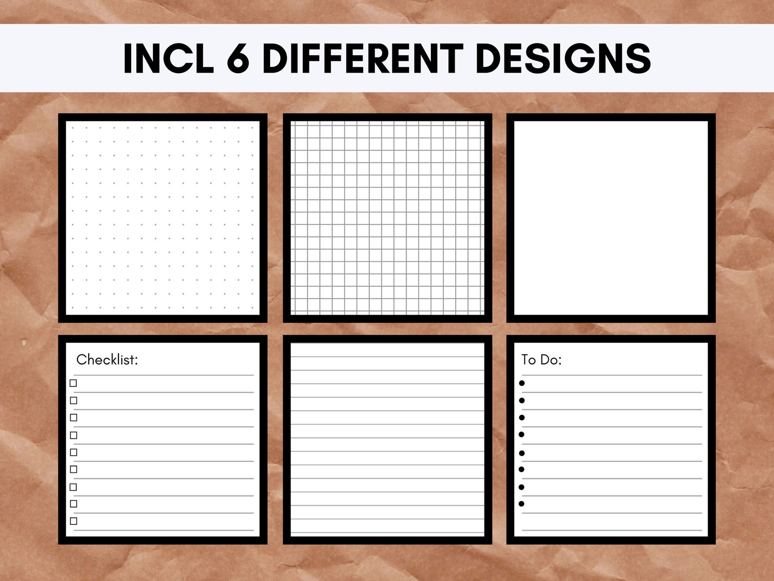Printable Memo Pad, Printable Memo Sheets, Digital Download, Journal Sheet, Planner Notes, Black ...
