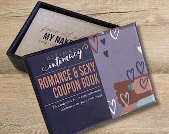 Ultimate Intimacy Sex Coupon Book, Romance and Sexy Coupon Book, Bedroom Game, Date night ideas, sex positions, couples games, adult games