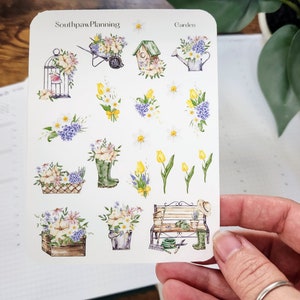 Spring Garden Stickers, Planner Stickers, Decorative Planner Stickers, Flower Stickers, Journaling, Card Making, Scrapbooking