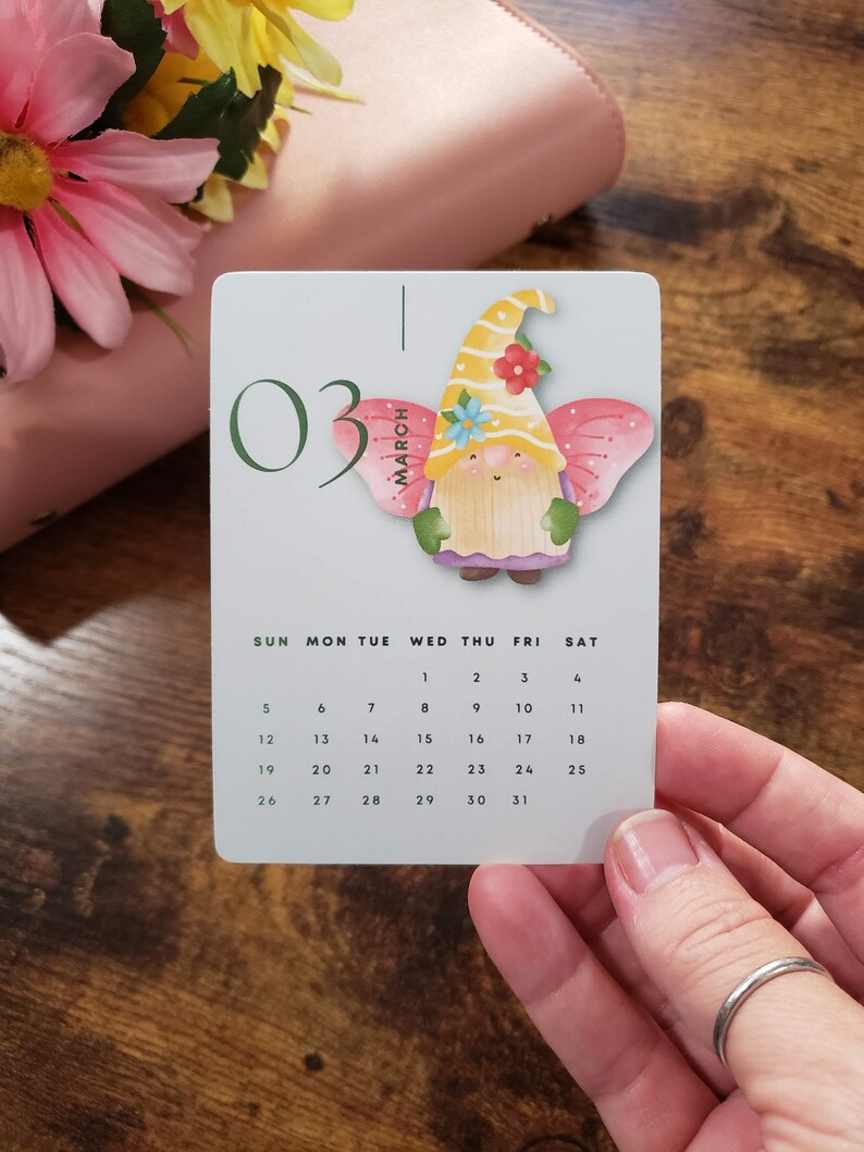 2023 Gnome Calendar 2023 At A Glance Calendar 2023 Mini Etsy New 