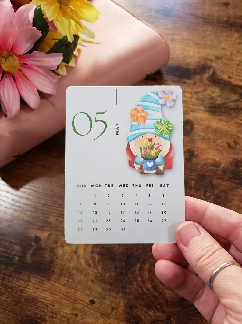 2023-gnome-calendar-2023-at-a-glance-calendar-2023-mini-etsy-india