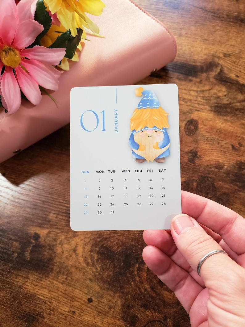 2023-gnome-calendar-2023-at-a-glance-calendar-2023-mini-etsy-new