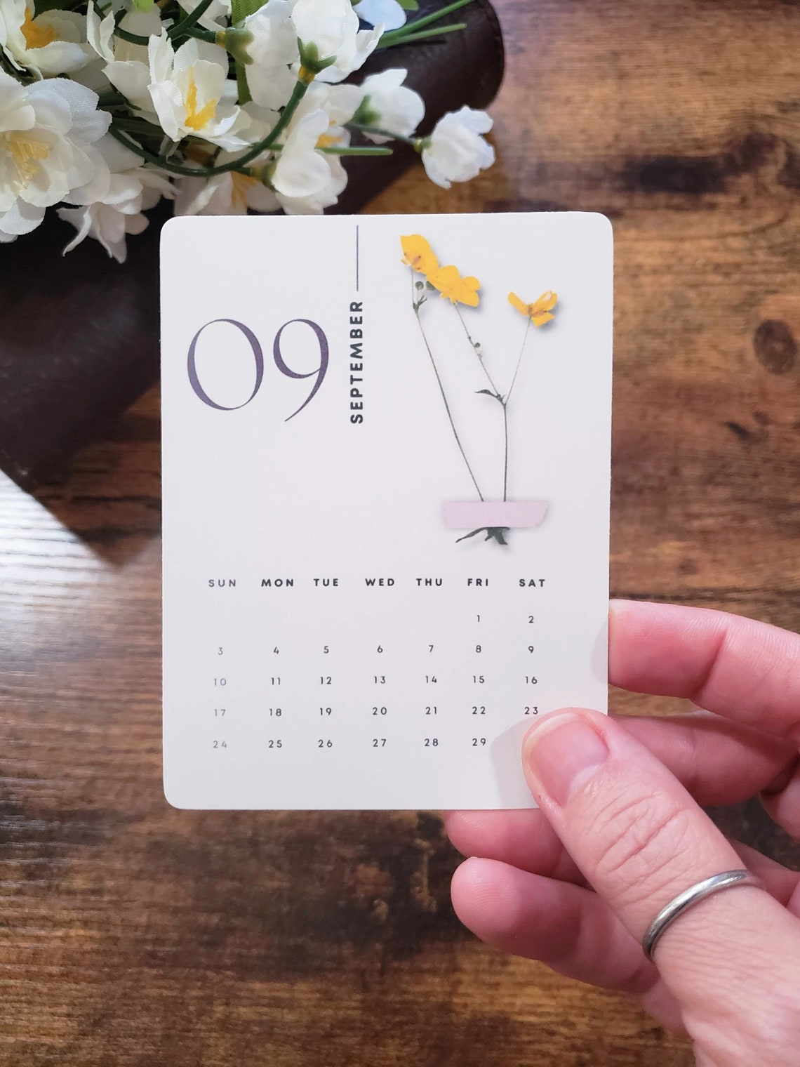 2023 Pressed Flower Calendar/ 2023 at A Glance Calendar/ 2023 - Etsy