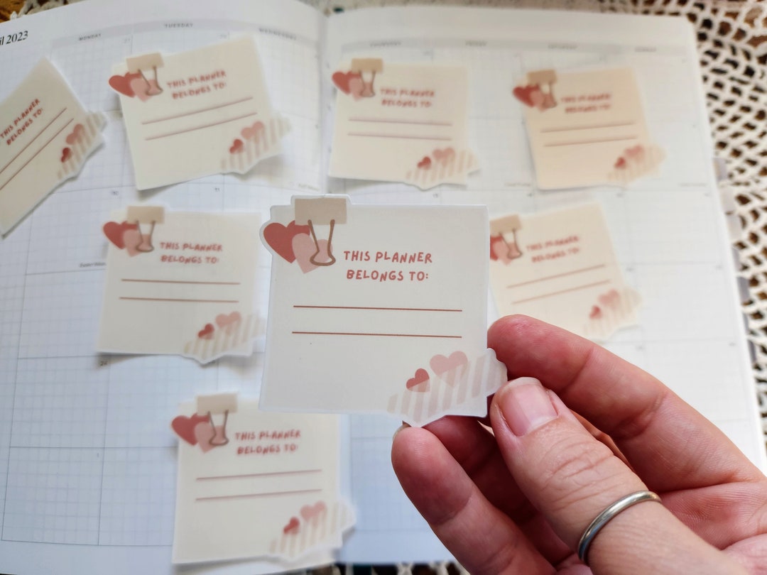 This Planner Belongs to Stickers, Matte Transparent Vinyl Stickers