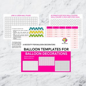 電子書籍 |バルーンデコレーション用のバルーンテンプレート |バルーンデコレーションのチュートリアルとプラン |デジタルバルーンレシピ