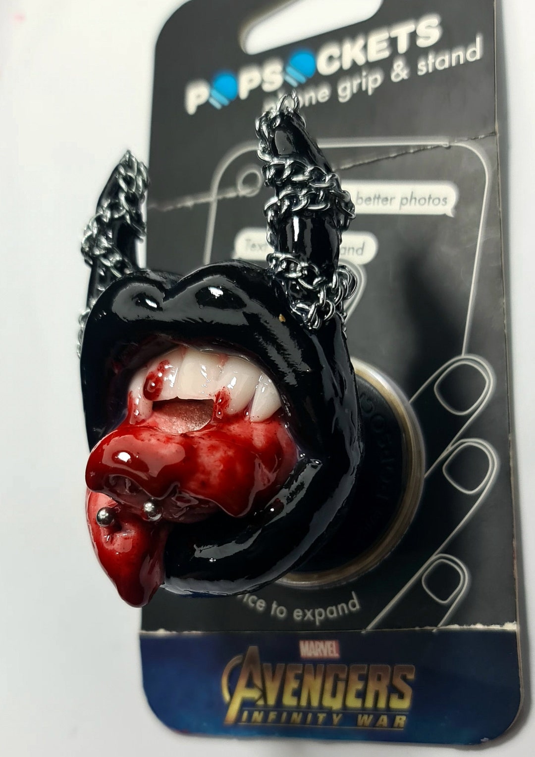 Gothic Lips Phone Grip: Handmade Devilish Popsocket - Etsy