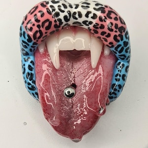 Popsockets con labios de vampiro arcoíris, agarre para teléfono MagSafe personalizable LGBTQ