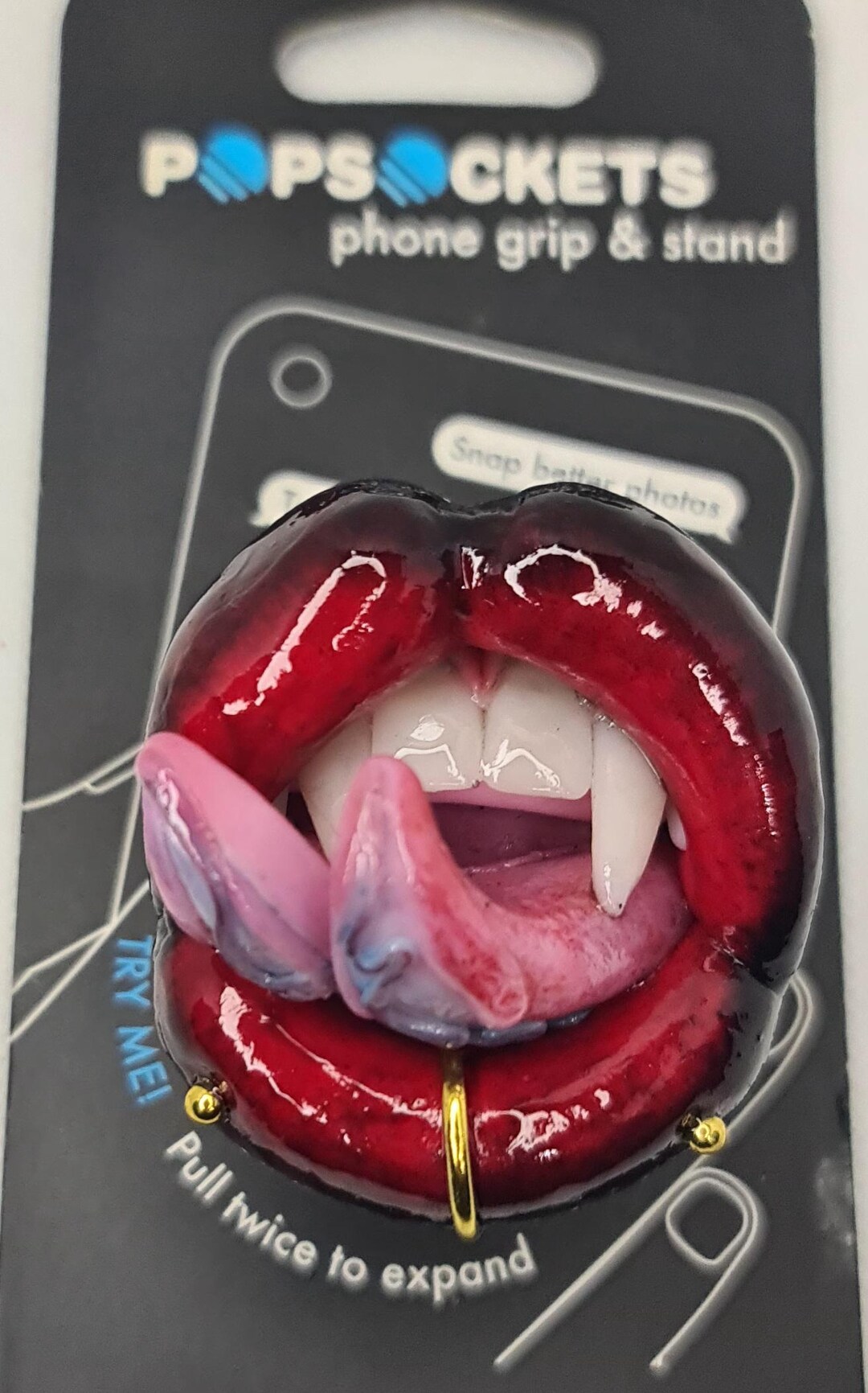 Teeth Pop Socket Vampire Lips Magsafe Popsockets Phone Grip - Etsy