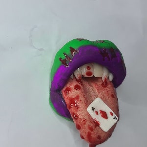 Gothic style designed halloween lips phone holder / brooch / phone grip / choker / badge reel / popsocket / popgrip / popsockets / joker