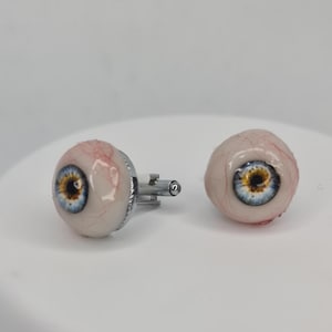 Realistic Eye Cufflinks: Gothic Accessories