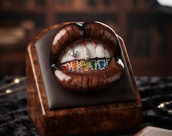 Rainbow Lips Handmade phone accessory