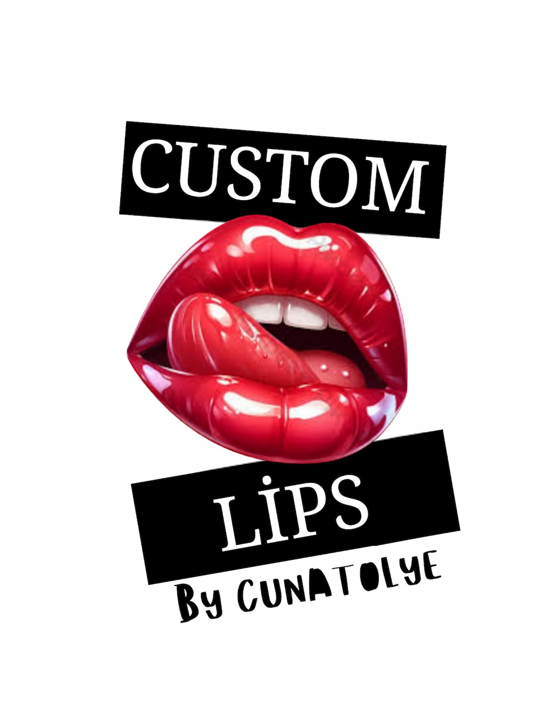 Lip Ripper Design Custom Lips Grip | Crystal or Glossy Finish | Handmade Lip Art Phone ...