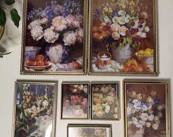 Vintage Lot 5 Gold Metal Picture Frames Bifolds 8x10 & 3.5x4.5 + 5x7, 3.5x5&quot;