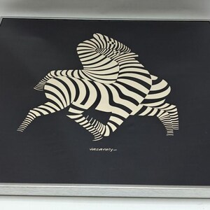 Victor Vasarely Zebras Kunstdruck - 20x20" Hinter Glas gerahmt Bild 3