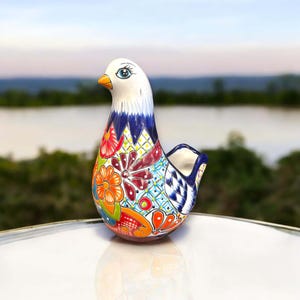 Talavera Dove Planter | Handcrafted Mexican Ceramic Bird Statue
