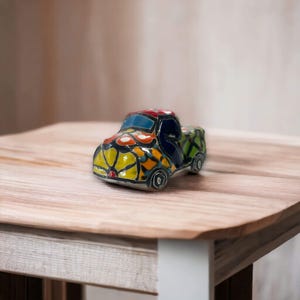 Figurine de camion Talavera peinte à la main | Fantaisie artisanale mexicaine (petit)