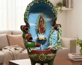 Mexikanischer Outdoor Brunnen | Gemalt Traditionelles Wasserspiel