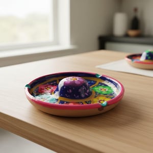 Mexikansk handgjord barglasrimmare | Handmålad Guerrero-keramik