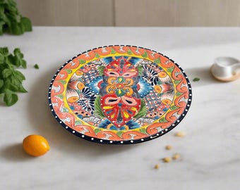Prato de Jantar Talavera de 25 cm | Louça Mexicana Colorida