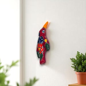 Talavera Hummingbird Wall Art | Mexican Hand-Painted Bird Decor