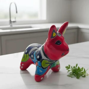Mini Talavera Esel Figur | Handgefertigte Mexikanische Keramik