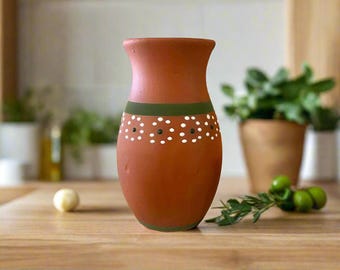 Hand-Painted Barro Talavera Vase | Vibrant Mexican Flower Pot