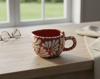 Talavera Heart Mug | Hand-Painted Mexican Coffee Cup