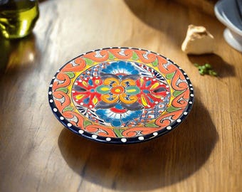 Prato de jantar de cerâmica Talavera de 15 cm | Autêntica louça mexicana