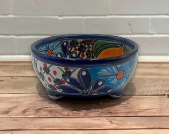 Mexican Handmade Talavera Sauce Bowl | Authentic Salsa Bowl (5" Diameter)