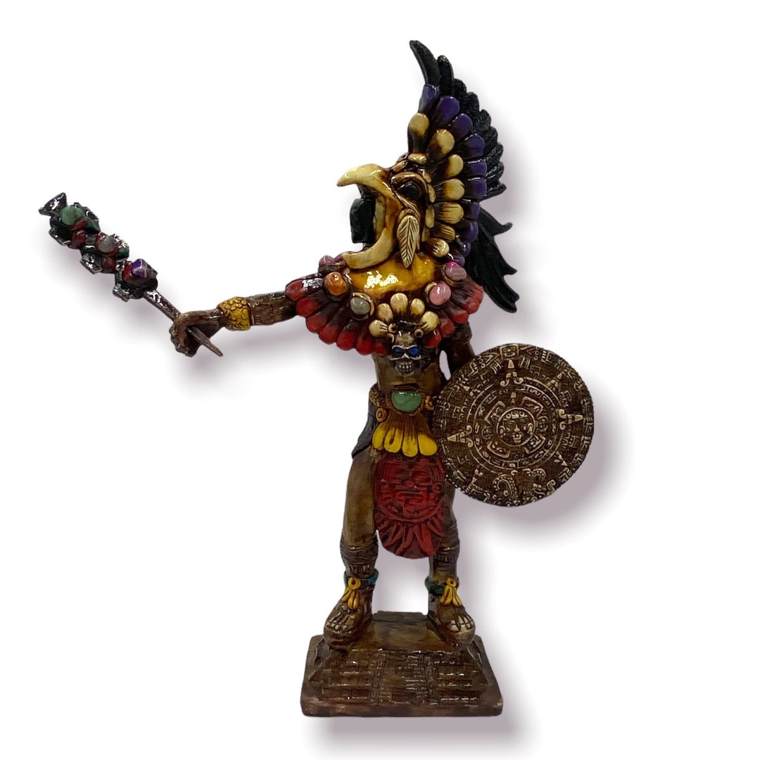 Handmade Aztec Warrior Statue Cultural Art medium Size Etsy